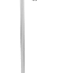 A white, cylindrical Justrite Cap with vertical ridges, featuring a long narrow pipe and two small Opn protrusions on top. The edges are rounded, and it all sits against a plain white background.