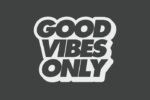 Bold white text on a dark gray background reads GOOD VIBES ONLY, exuding positivity. The playful, blocky font of the Justrite Mat, 195 Good Vibes Only 4X6 Ch, creates a striking image that leaves you with 195 good vibes every time you see it.