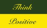 The Justrite Mat,195 Think Positive 3X5 Gn from the collection showcases a two-toned design with dark green on top, yellow at the bottom, and features Think in gold script on green while Positive adorns the yellow part, encapsulating optimism.