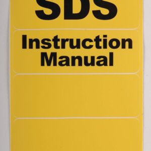The SDS Instruction Manuals yellow cover is reminiscent of a Justrite Label, featuring bold black text.
