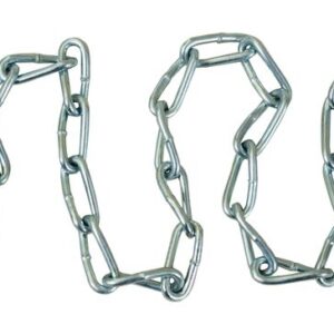 The Justrite Gcyl Acc bracket features a 41-inch metallic chain with interlocking oval links forming a sleek, wavy line against a white Stl background.