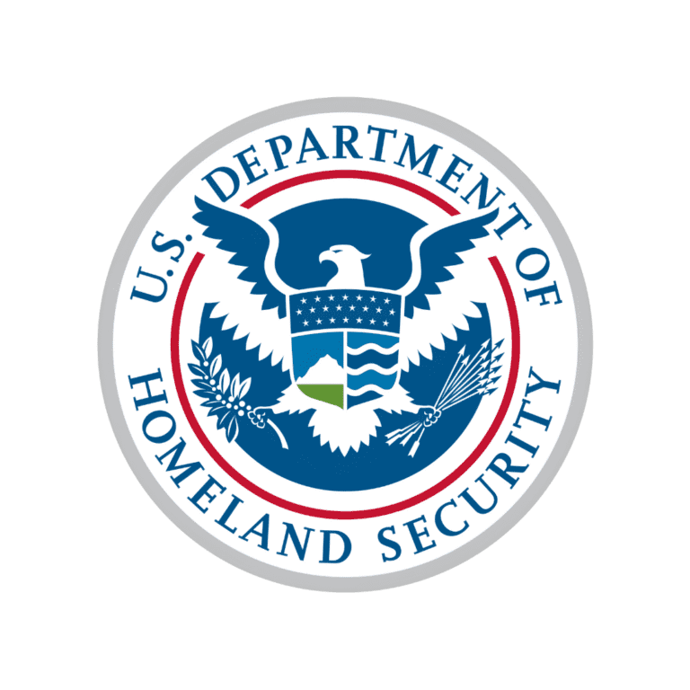 a logo of DHS