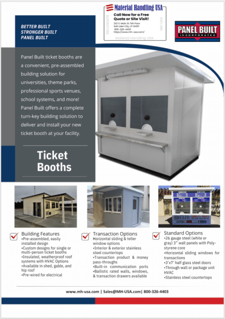 Booth Brochure Example Ticket Booth Brochures | Material Handling USA