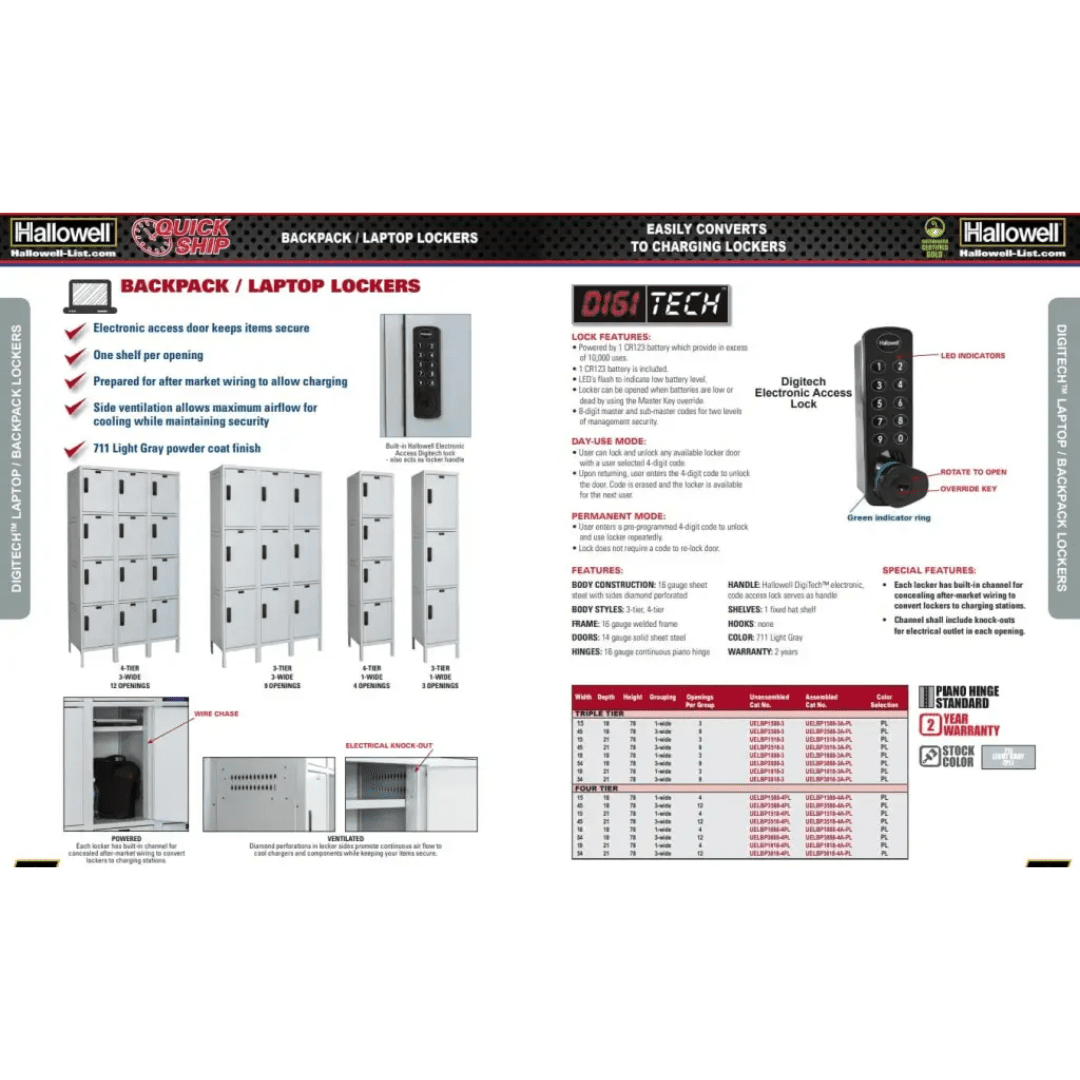 Hallowell Backpack Lockers