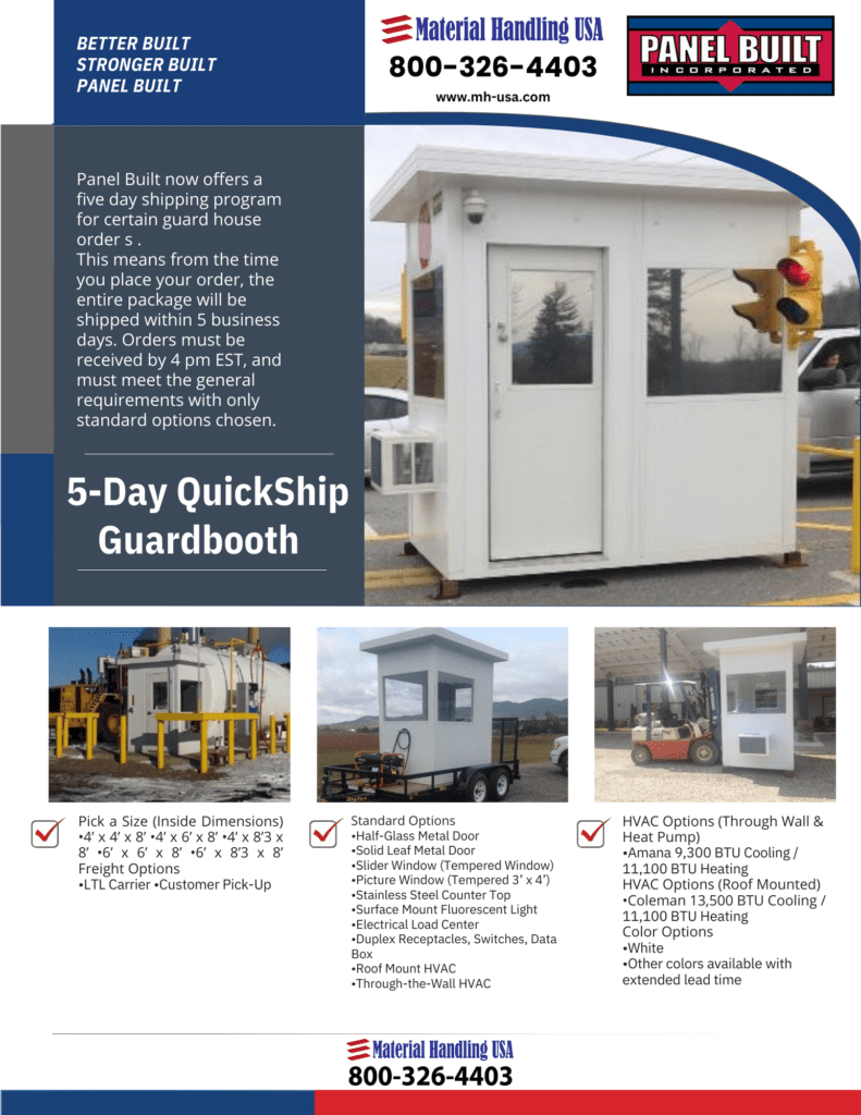 cover page for Quickship Booth