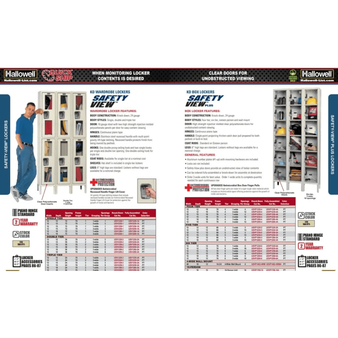 Safety View Clear Door Lockers