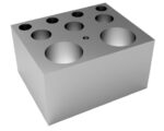 The MH-USA Dry Bath Block, Centrifuge Tube Combination accommodates 4/3/2 x 1.5/15/50ml configurations with symmetrically distributed circular holes of varying sizes=