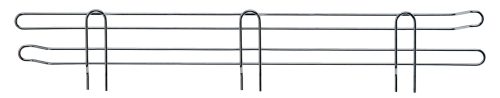 The Quantum Back/Side Ledge rack, measuring 36W x 4H, is crafted from 304 stainless steel with two horizontal bars and four vertical supports. Its perfect for efficiently organizing items against a back or side ledge.