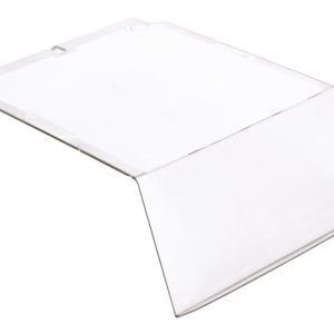 The Quantum Clear Lid is crafted for bin QUS239, featuring a smooth, inclined design that effectively holds signage or brochures. Its made from clear plastic and is priced per each, with 6 lids per carton.