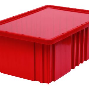 A clear, rectangular plastic storage container, made in the USA, serves as a Quantum Dust Cover Inlay for models DG92035, DG92050, DG92060, and DG92080. It has vertical ridges on the sides for stability and fits snugly by overlapping the models top edges.
