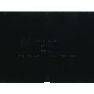 The rectangular black Quantum Divider lid, for use with QED801, prominently displays MADE IN USA and product details. The pack of 4 lids is set against a crisp white background.