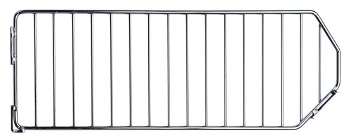 The Quantum Bin Divider, designed for QMB530C and QMB535C, has a chrome plated finish and features evenly spaced bars with one corner angled for easy placement or attachment, making it suitable for grilling or cooling tasks.