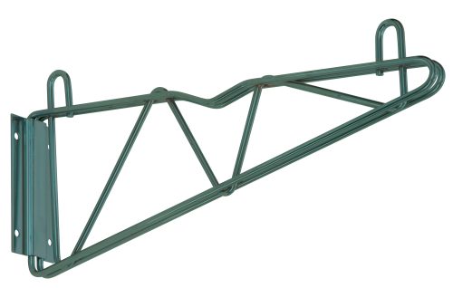 The Quantum Cantilever Arm features a triangular shape with two 12 arms, a wavy center, and a flat base. It has two wall mount brackets for easy installation and a green epoxy antimicrobial finish.