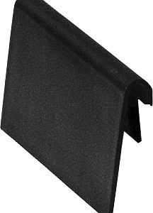 The image displays a black Quantum Label Holder with a 10° angle, measuring 4W x 2-1/4H. Made in the USA, this expertly crafted piece comes in a pack of 24 and can be used for furniture or structural applications.