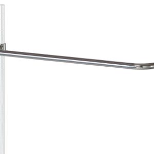 The Quantum Push Handle, a 36W rod made from 304 stainless steel, is mounted between two vertical poles on a plain white background, featuring elegant curves at each connecting end.