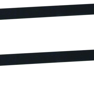 Two black metal bars, each with swivel caster wheels with gray tires, are parallel; they include four casters and one handle. A small separate bracket is on the left side for use in any double-sided system like the Quantum Tip Out Bin Floor Stand Mobile Kit.