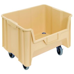 The Quantum Mobile Container in ivory is stackable and easy to access with its open front. Made from injection-molded high-density polypropylene, it measures 15-1/4 x 19-7/8 x 15-7/16 and includes four 3 polyurethane swivel casters for smooth mobility and versatility.