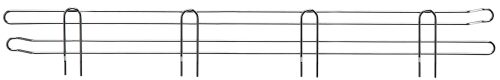 The Quantum Side Ledge, 30D x 4H, features a sleek chrome plated finish and multiple vertical loops perfect for organizing. Its minimalistic design consists of two horizontal bars connected by evenly spaced loops for efficient functionality.