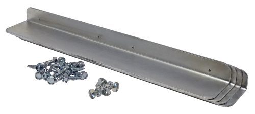 A set of four NSF-certified Quantum Track Connectors, made in the USA, includes hardware such as hex head and Phillips screws. These right angle bend brackets are ideal for various applications.