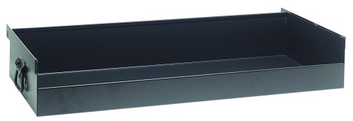 TT-CT15.jpg The Quantum Removable Tray Truck Tray is a black steel, empty storage tray measuring 36W x 15D x 6H. It has straight sides, a flat bottom, a handle on the left side, and features a closed front. The tray is displayed against a plain white background.