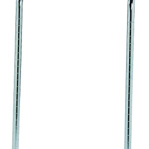 The Quantum U-Handle is an 18W x 32H walking aid frame with a chrome-plated finish, offering support and stability.