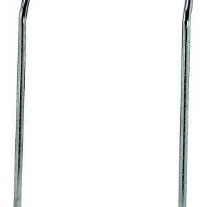 The Quantum U-Handle walker frame, made from durable 304 stainless steel with dimensions of 21W x 32H, features a sleek design with two vertical legs and a horizontal top bar to effortlessly assist mobility.