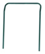 The Quantum U-Handle garden kneeler, with its green metal frame and antimicrobial epoxy finish, features vertical legs and a U-Handle at the top. Its lightweight and supportive for sitting or kneeling while gardening, measuring 24W x 32H.