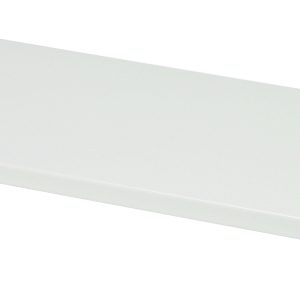 The Quantum Partition Wall Dust Shelf bracket, designed for an 18W x 12D setup, showcases a flat rectangular top with a triangular support structure. Its sleek white finish blends seamlessly with any partition wall dust shelf concept.