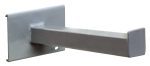 The Quantum Spike is a heavy-duty, gray metal wall bracket with a 12 pronged square-ended arm and rectangular base, designed for louvered panels. It includes a mounting hole for stability and supports up to 50 lbs.